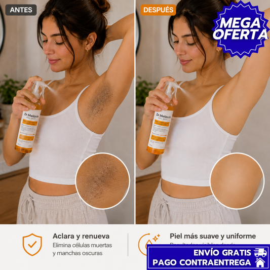 Dr. Melaxin Peel Shot: Spray exfoliante corporal de 120 ml que ayuda a suavizar la piel.