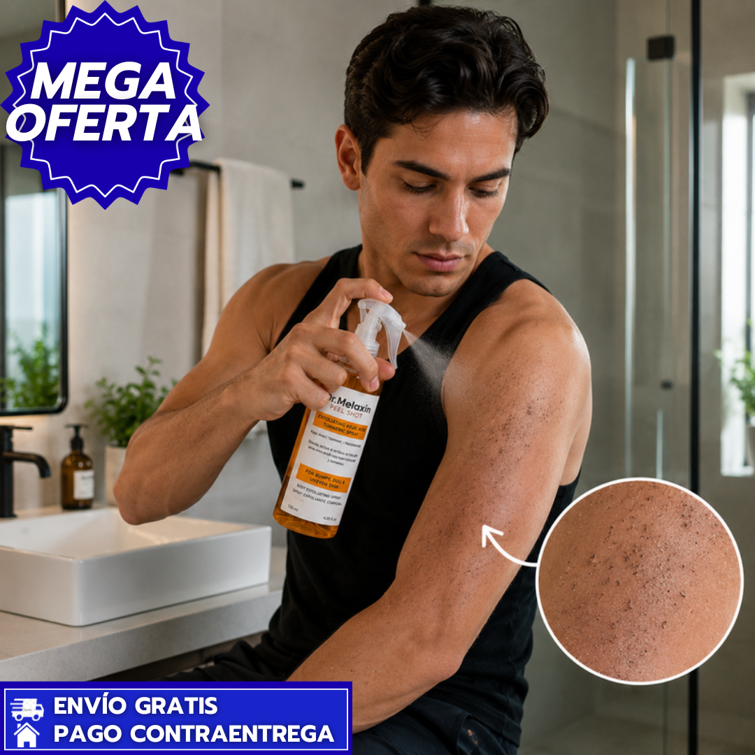 Dr. Melaxin Peel Shot: Spray exfoliante corporal de 120 ml que ayuda a suavizar la piel.