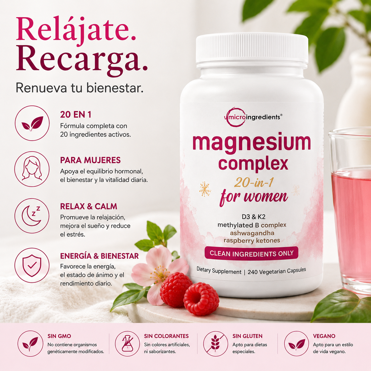 Magnesium Complex 20-in-1 para Mujer