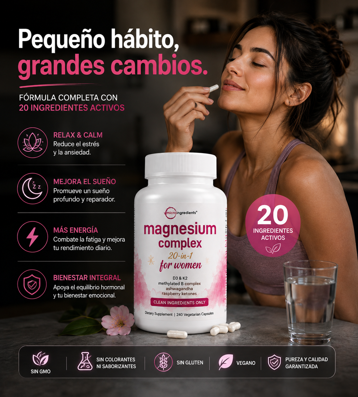 Magnesium Complex 20-in-1 para Mujer